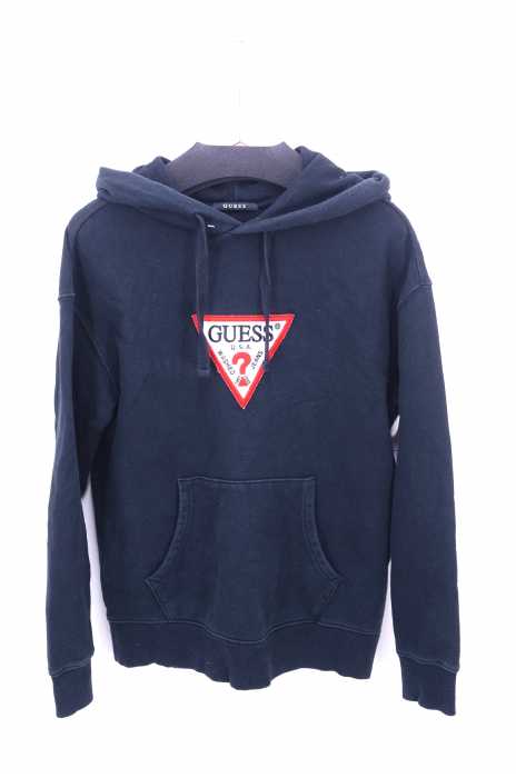 GUESS(ゲス) ロゴ刺繍ワッペン プルオーバー パーカー メンズ トップス