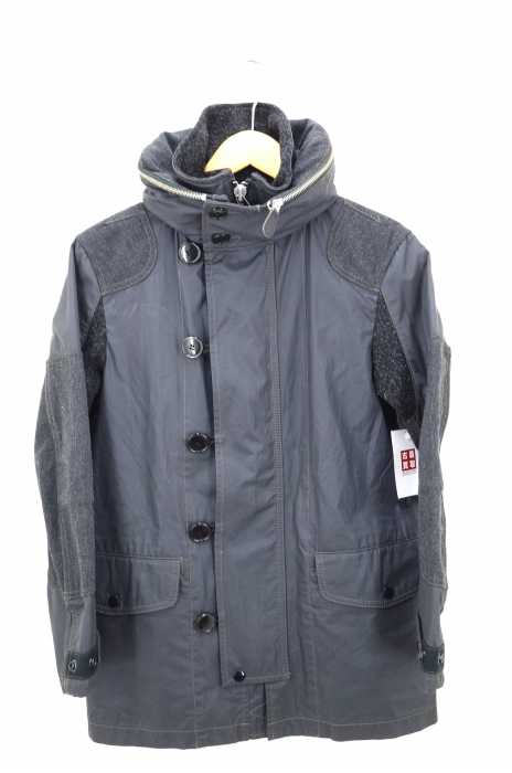 JUNYA WATANABE COMME des GARCONS MAN(ジュンヤワタナベコムデギャルソンマン) AD2010 10AW 異素材切替 フード収納型コーティングコットンマウンテンパーカー メンズ アウター