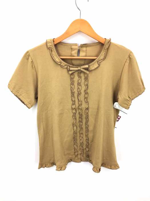 WONDERFUL WORLD ブラウン半袖ブラウス