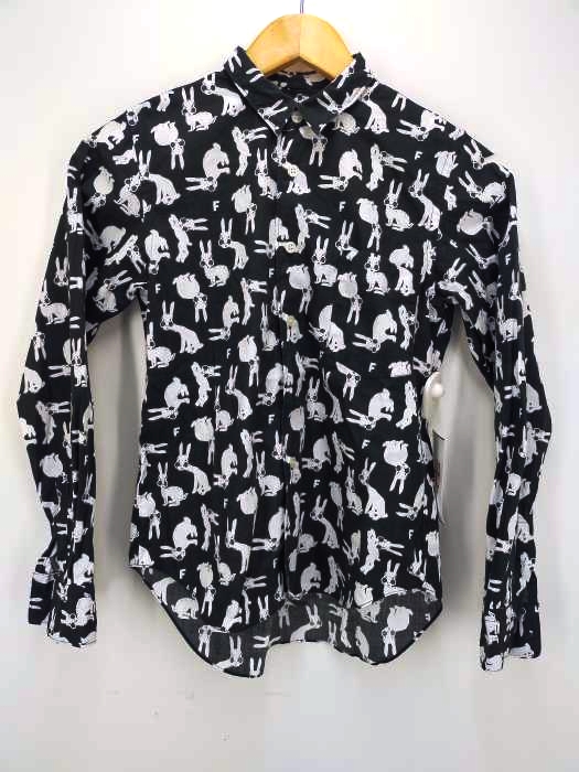 BLACK COMME des GARCONS（ブラックコムデギャルソン） AD2012 うさぎプリントシャツ レディース トップス