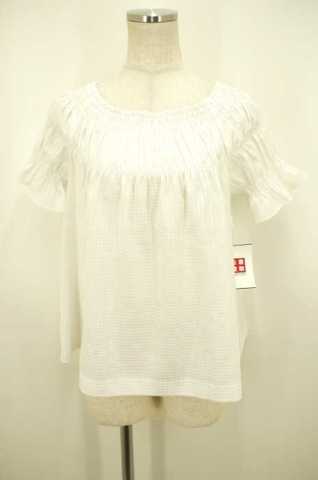 JILL by JILLSTUART （ジルバイジルスチュアート） 15SS SHIRR ROUND NECK 袖フリルラウンドネックトップス レディース トップス