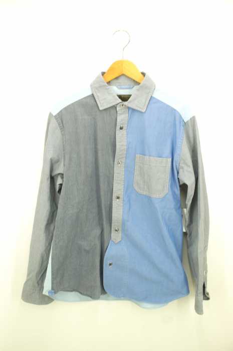 NIGEL CABOURN(ナイジェルケーボン) CRAZY SHIRT/ピンオックス 配色シャツ メンズ トップス