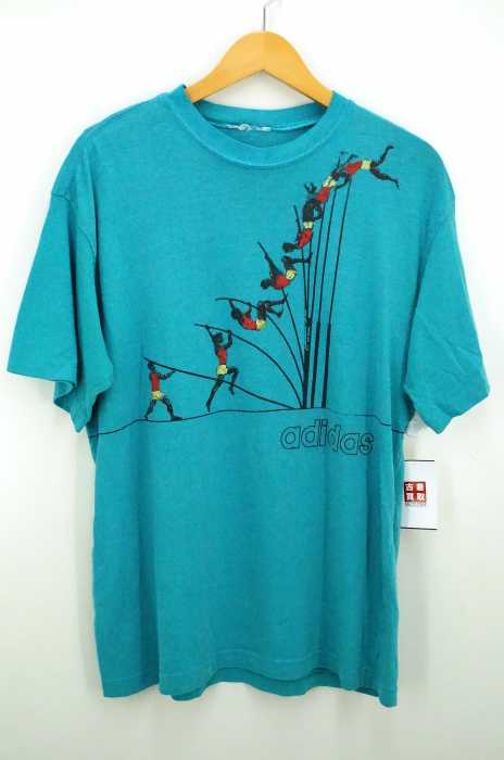 adidas （アディダス） 80s 万国旗タグ 高跳びモチーフプリントクルーネックTee メンズ トップス