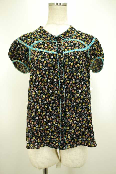 TSUMORI CHISATO (ツモリチサト) 花柄ラウンドカラーボタンシャツ レディース トップス