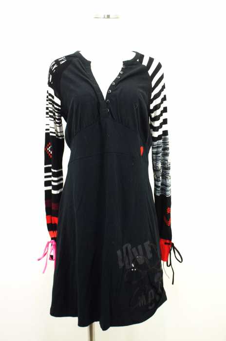 Desigual （デシグアル） ヘンリーネック切替ワンピース レディース トップス