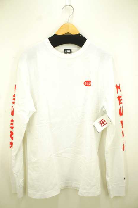 NEW ERA (ニューエラ) 長袖 コットン Tシャツ チャイナタウン ホワイト メンズ トップス