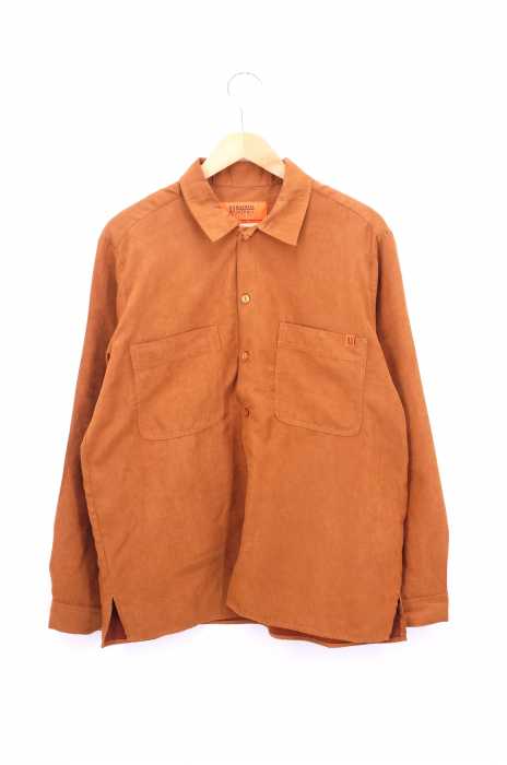 UNIVERSAL OVERALL × SLOBE citron. （ユニバーサルオーバーオール スローブシトロン） 18AW 別注フェイクスウェードシャツ レディース トップス