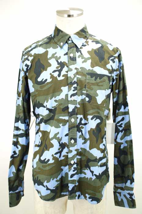 SOPHNET. （ソフネット） 14AW CAMOUFLAGE OVER PRINT　カモ柄ボタンシャツ メンズ トップス