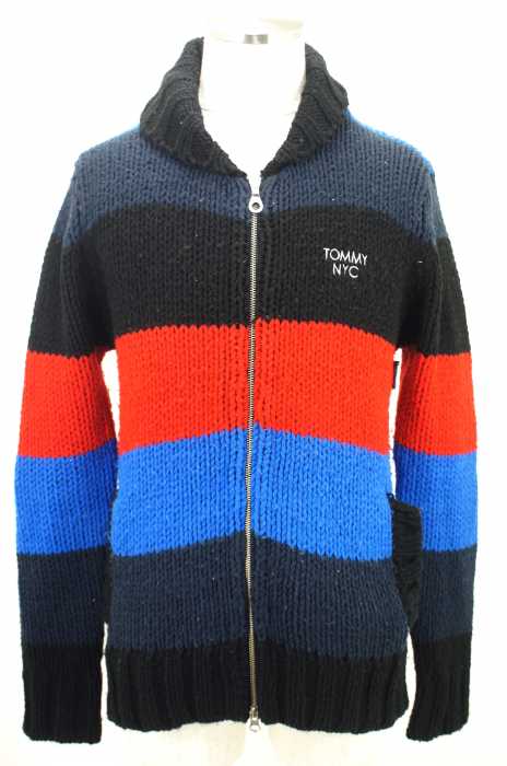 TOMMY（トミー） カラフルボーダーショールカラージップアップニットカーディガン メンズ トップス
