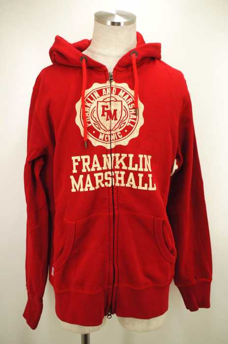 FRANKLIN&MARSHALL （フランクリンマーシャル） プリントジップアップスウェットパーカー メンズ トップス