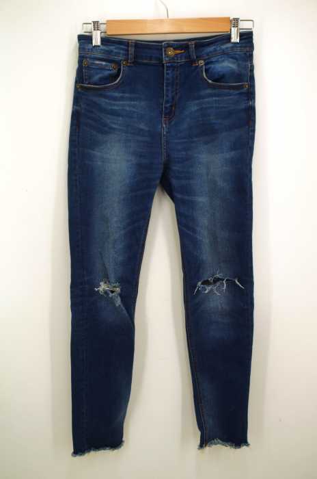 JEANASIS （ジーナシス） カットオフクラッシュスキニーデニムパンツ レディース パンツ