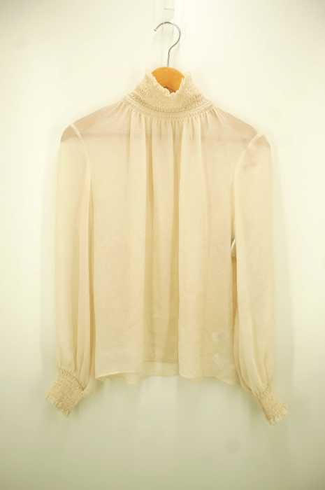 RBS Ray BEAMS (アールビーエス レイビームス) シャーリング ハイネック ブラウス レディース トップス