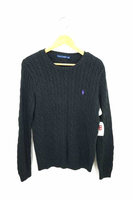 RALPH LAUREN （ラルフローレン） ワンポイントロゴ刺繍ケーブルニット メンズ トップス
