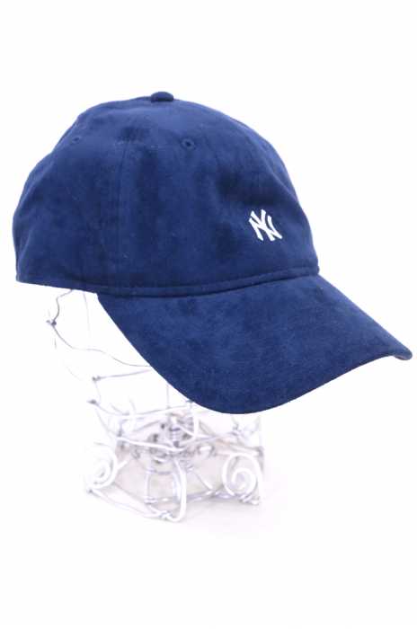 NEW ERA （ニューエラ） ヤンキースロゴ刺繍 フェイクスウェード 6パネルキャップ メンズ 帽子