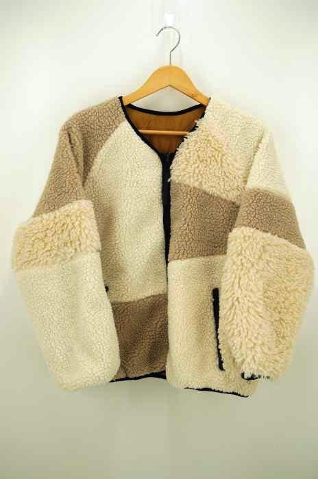 DOUBLE NAME（ダブルネーム） キルティングボアリバーシブルノーカラー