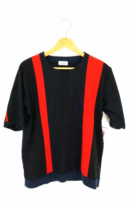 JUNRed (ジュンレッド) パネルストライプ半袖Tシャツ メンズ トップス