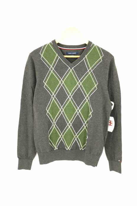 TOMMY HILFIGER （トミーヒルフィガー） アーガイル柄 Vネックニット メンズ トップス