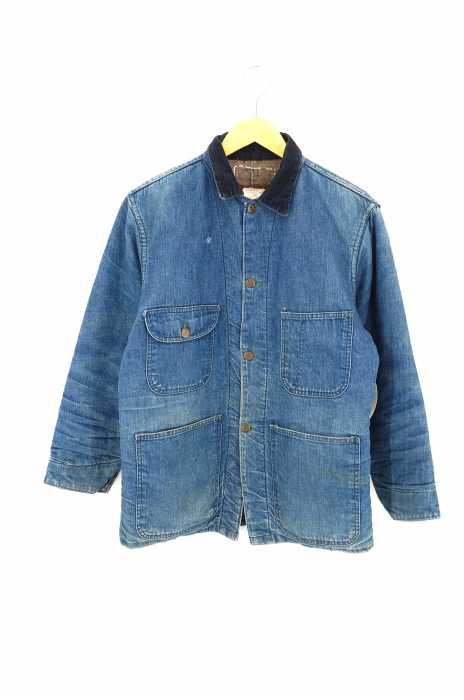 USED古着  （ユーズドフルギ） デニムブランケットジャケット メンズ アウター