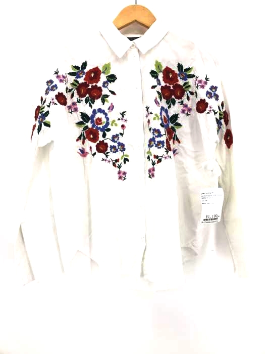 TOPSHOP（トップショップ） 花柄刺繍 カジュアルシャツ レディース トップス