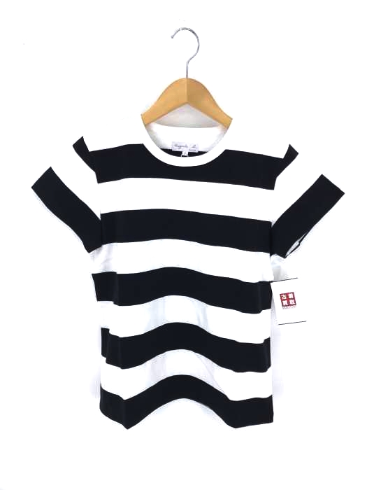 agnes b. PARIS(アニエスベー) ボーダークルーネック半袖Tシャツ レディース トップス