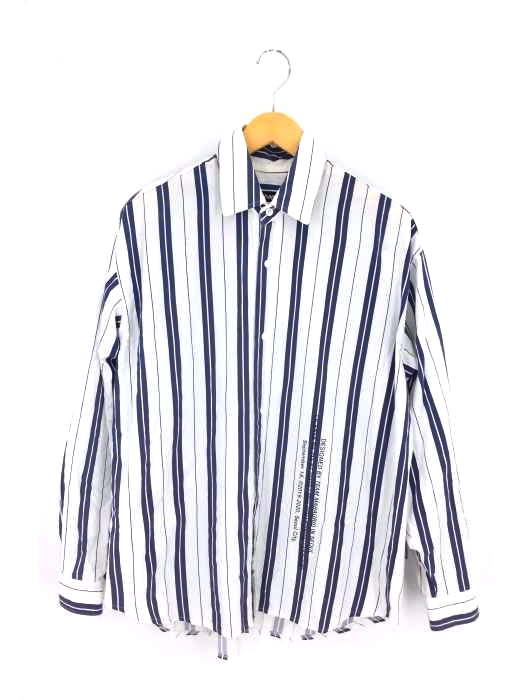 mahagrid(マハグリッド) LETTERRING SHIRT ストライプシャツ メンズ トップス