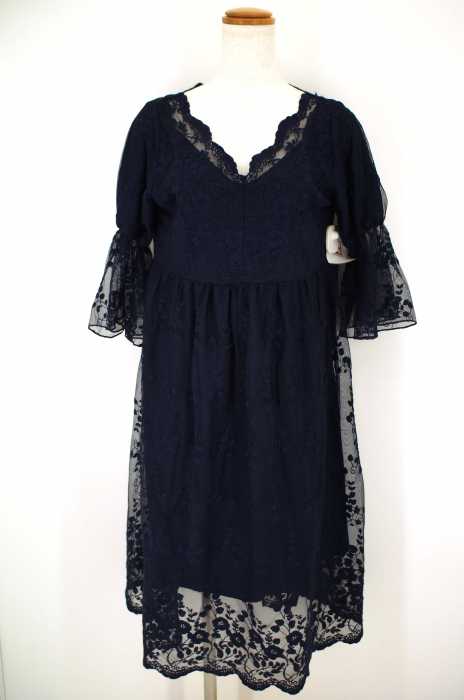 NICE CLAUP (ナイスクラップ) チュールレース刺繍ワンピース レディース ワンピース