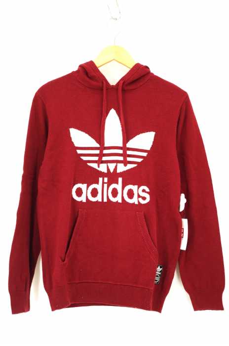 adidas Originals (アディダスオリジナルス) KNIT TREFOIL HOODIE ニット プルオーバーパーカー メンズ トップス
