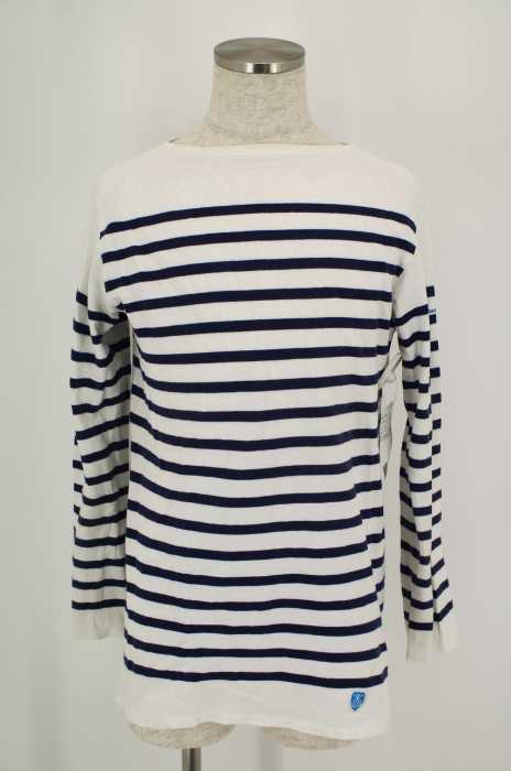 ORCIVAL (オーチバル) ボーダー柄ロングスリーブボートネックTシャツ メンズ トップス