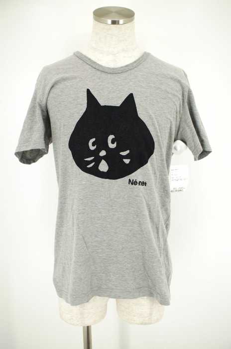 Ne-net （ネネット） ネコプリントTシャツ メンズ トップス