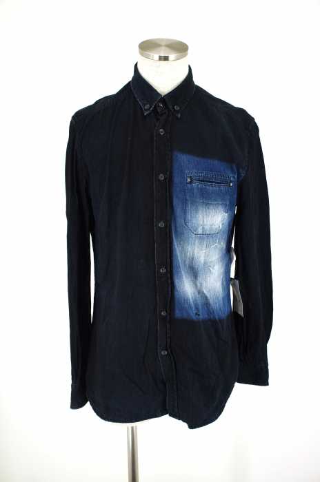 DIESEL （ディーゼル） バイカラーデニムシャツ メンズ トップス