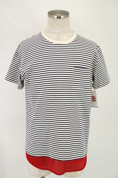MR.GENTLEMAN (ミスタージェントルマン) LAYARD BORDER MESH TEE メンズ トップス