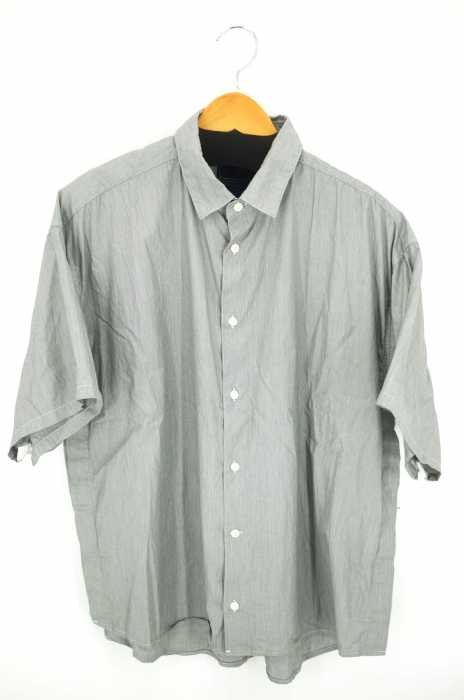 meanswhile (ミーンズワイル ) Pinstripe Popper S.S. Shirt メンズ トップス
