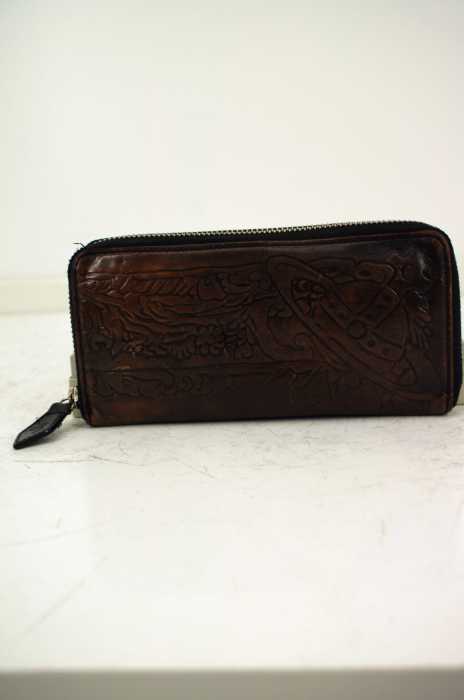 Vivienne Westwood MAN (ヴィヴィアンウエストウッドマン) オーブロゴ入りレザー長財布 メンズ ファッション雑貨