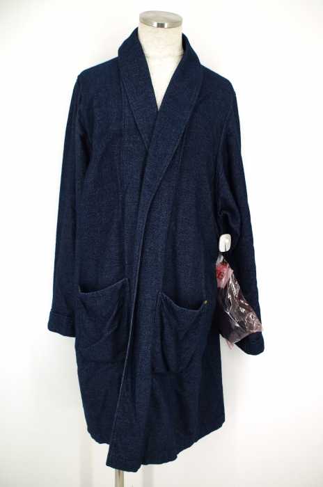 Anachronorm （アナクロノーム） INDIGO Flannel Shawl Collar Shirt Gawn メンズ アウター
