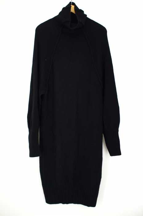 G.V.G.V. （ジーヴィジーヴィ） WOOL RAW EDGE FUNNEL NECK JUMPER DRESS ファンネルネック ニットドレス ニットワンピース レディース ワンピース