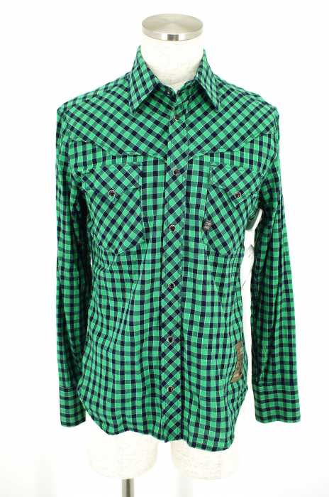 G-STAR RAW （ジースターロー） チェック柄スナップボタンシャツ メンズ トップス