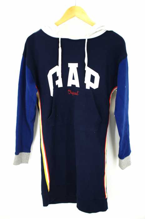 Gap (ギャップ) ロゴプリント ライン入り パーカー レディース ワンピース