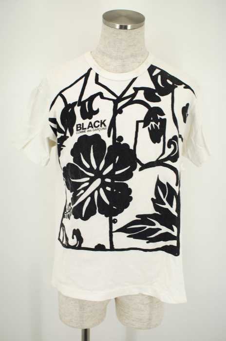BLACK COMME des GARCONS （ブラックコムデギャルソン） AD2009 プリント入り半袖Tシャツ メンズ トップス