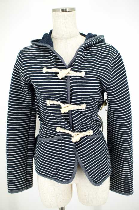 w closet WEARS INC. (ダブルクローゼットウェアーズインク) ボーダー柄トグルボタンブルゾン レディース アウター
