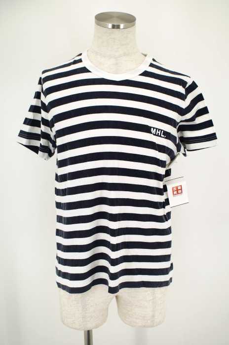 MHL MARGARET HOWELL (エムエイチエル マーガレットハウエル) 胸ロゴボーダー柄Tシャツ メンズ トップス