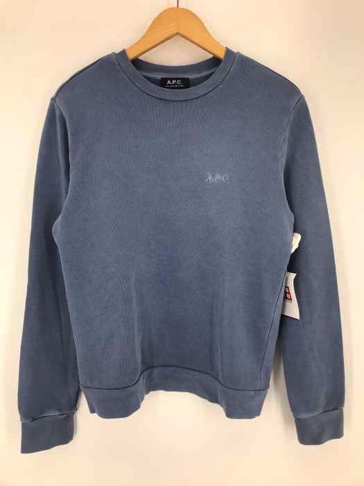 A.P.C.（アーペーセー） ブランドロゴ刺繍入りプルオーバー長袖ロングスリーブスウェットトレーナー メンズ トップス