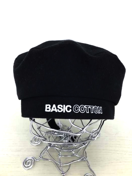 BASIC COTTON（ベーシック コットン） ロゴ刺繍ベレー帽 レディース 帽子