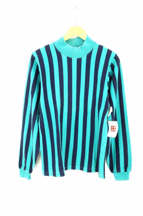 COLUMBIA KNIT(コロンビアニット) MADE IN USA ストライプ柄 モックネック カットソー メンズ トップス