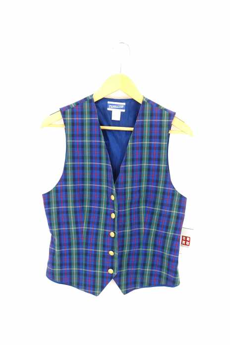 PENDLETON(ペンドルトン) MADE IN USA 金ボタン チェックコットンベスト レディース トップス