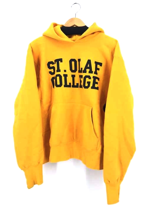 USED古着(ユーズドフルギ) USA製 THE COTTON EXCHANGE ST.OLAF COLLEGE ヘビーウェイトカレッジロゴプルオーバーパーカー メンズ トップス
