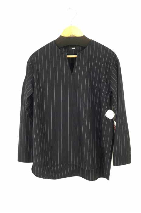 HARE （ハレ） シャドーストライプスキッパーシャツプルオーバー メンズ トップス