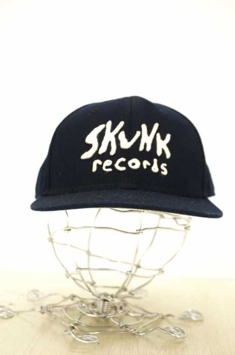 SKUNK records(スカンクレコード) ロゴ刺繍キャップ メンズ 帽子