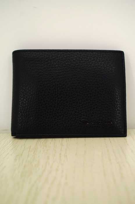 santoni () ロゴ入りレザー二つ折り財布 メンズ ファッション雑貨