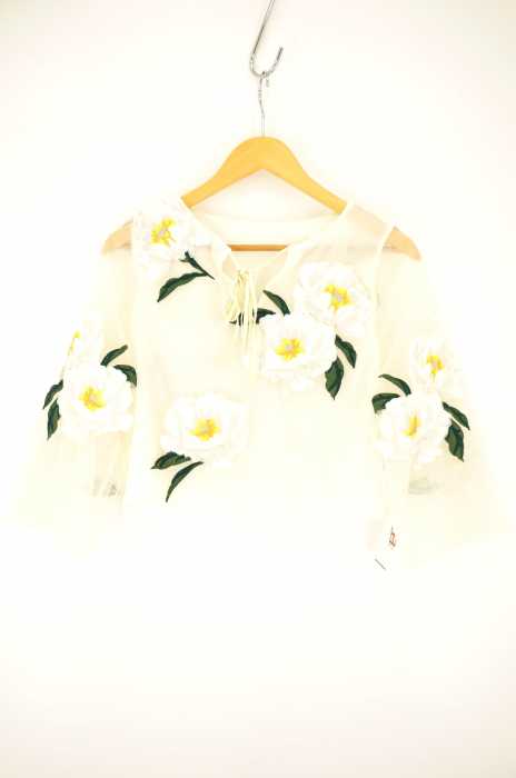 snidel （スナイデル） チュールエンブロイダリーブラウス レディース  