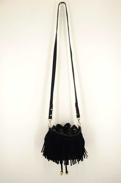 ZARA BASIC （ザラベーシック） フリンジ装飾レザーショルダーバッグ レディース バッグ